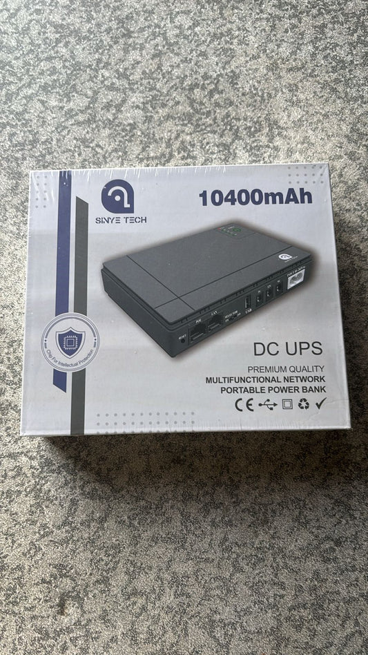 Mini UPS Battery Backup for Routers,Built-in 10400mAh Rechargeable
